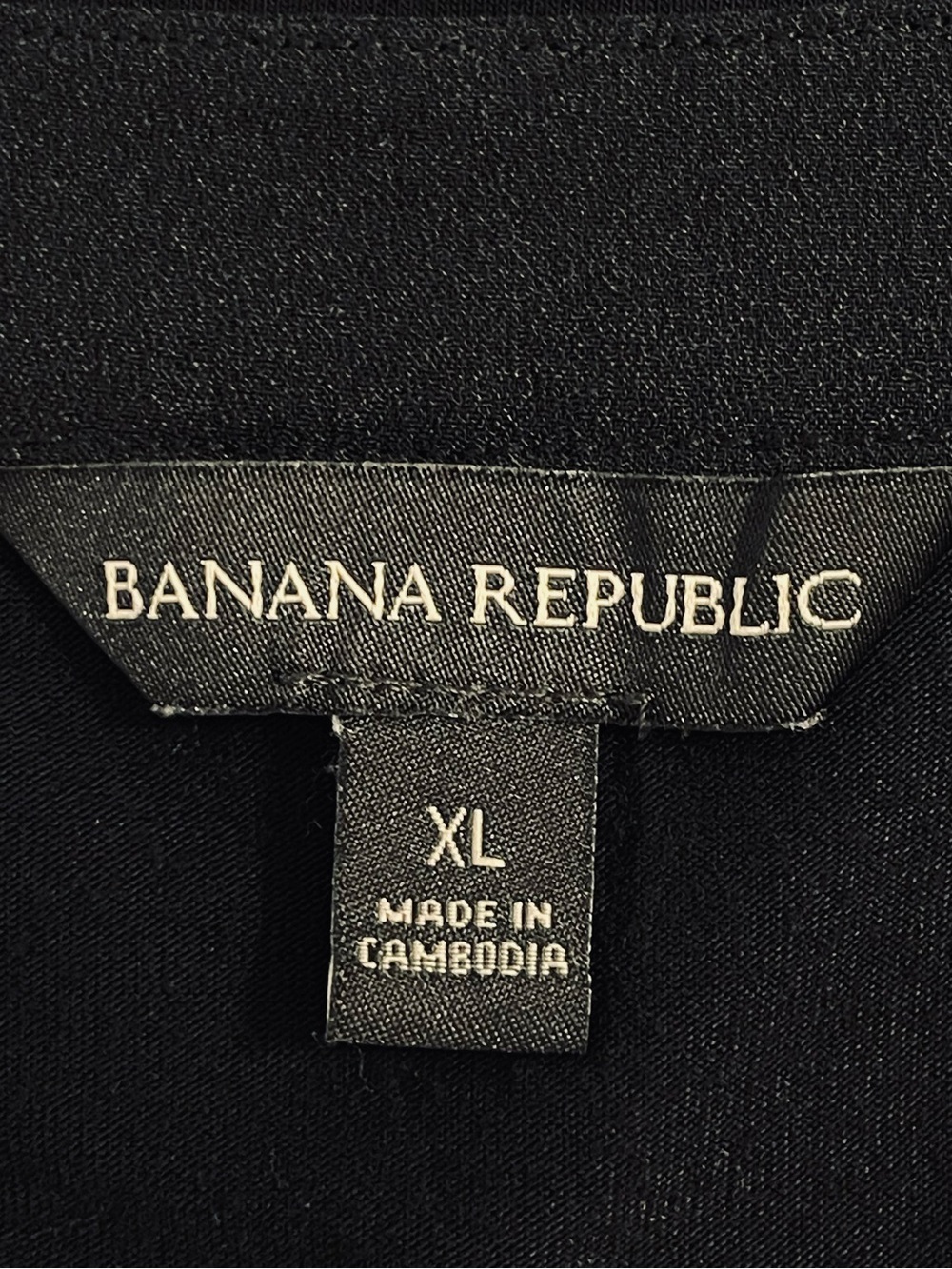 Banana Republic Black V-Neck Draped Blouse Size XL - Picture 6 of 8